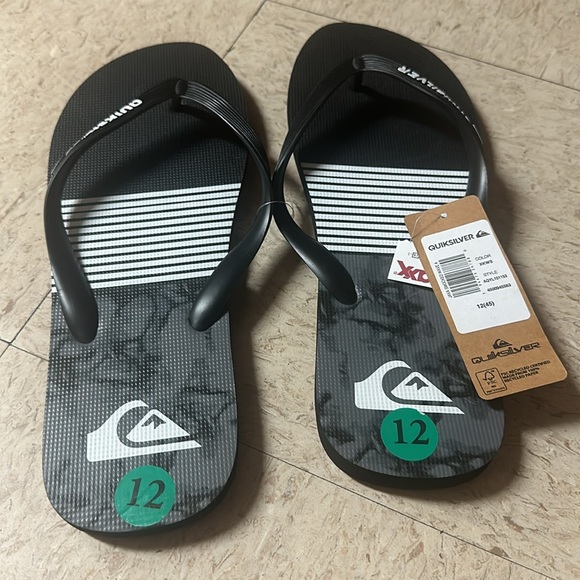 Quiksilver flip flops men’s size 12 - Picture 4 of 5